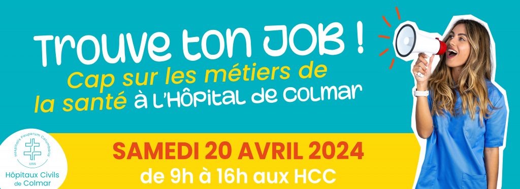 bannière pour annoncer le job dating des hôpitaux civils de Colmar