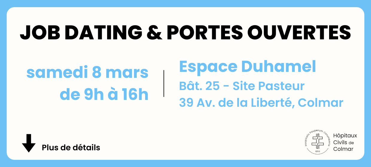 job dating et portes ouvertes : samedi 8 mars de 9h à 16h / espace Duhamel (HCC)