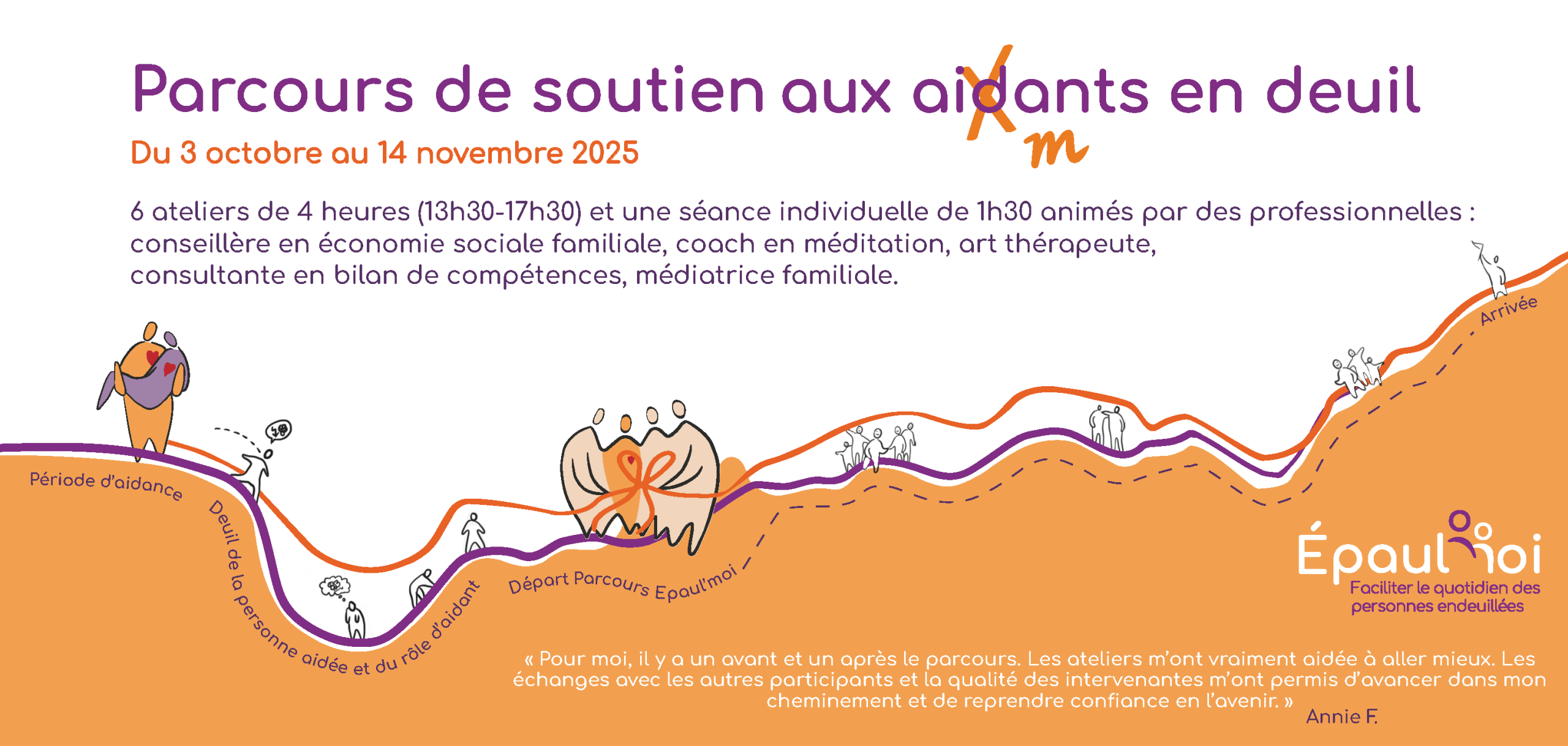 Invitation au dispositif épaul'moi : contact par mail à contact@epaulmoi.fr ou par téléphone au 06 56 69 29 23