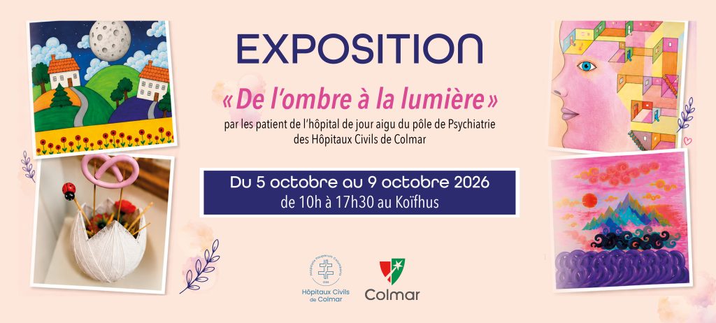 Exposition "de l'ombre à la lumière" par les patients de HDJ aigu du Pôle Psychiatrie des HCC _ SISM 2026